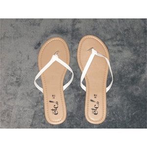White Flip Flops